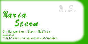 maria stern business card